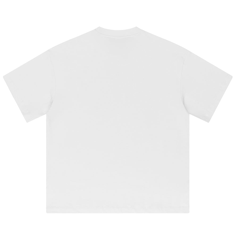 Men's Street Wear T-shirt Anime Pattern Summer Cotton Short Sleeve Men's Retro Casual White Top Y2K