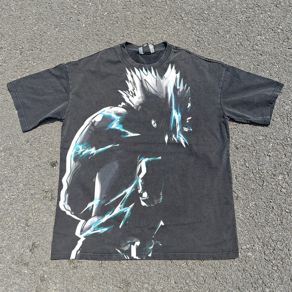 Men's T-shirt Anime DTG Printed Short Sleeve Oversize Unisex HxH Pattern Breathable Top Sports Shirt