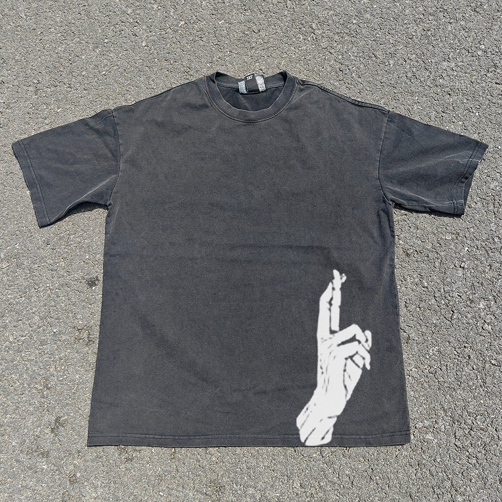 Men's T-shirt Anime DTG Printed Short Sleeve Oversize Unisex JJK Pattern TShirt